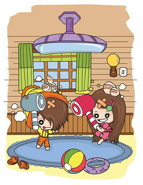 ห้ามเด็กๆ วิ่งเล่นบนบ้านตอนกลางคืน