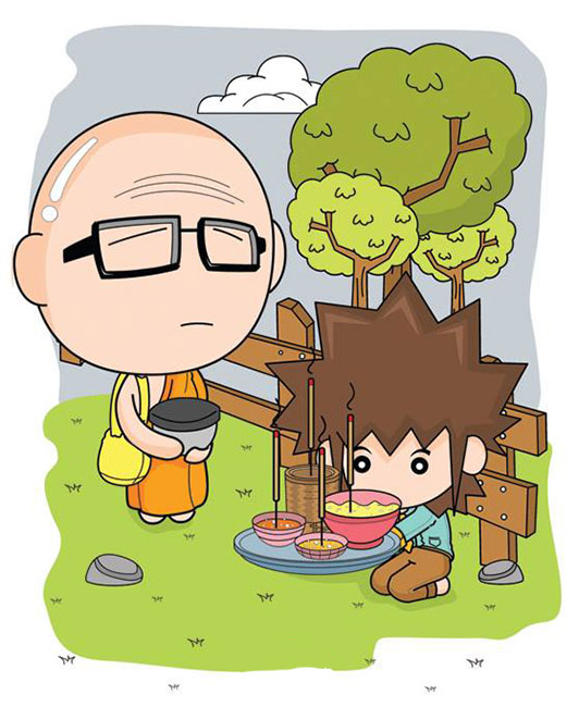 ห้ามนำของไหว้เจ้าของบูชาผีมาใส่บาตร