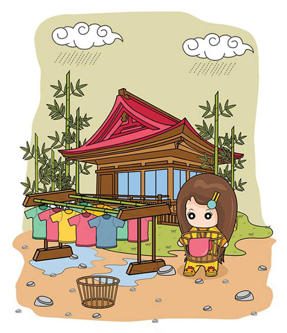 ห้ามราวตากผ้าอยู่บริเวณหน้าบ้าน