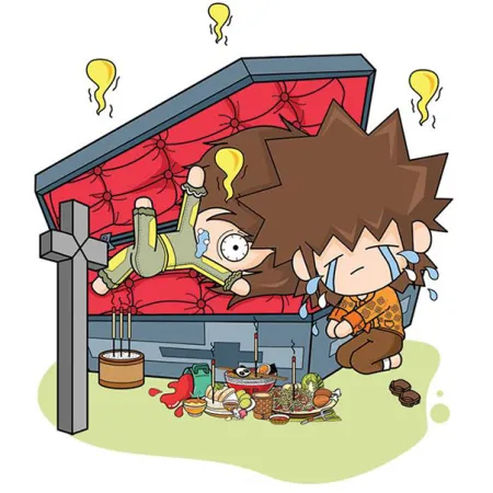 ห้ามร้องไห้น้ำตาถูกศพหรือโลงศพ