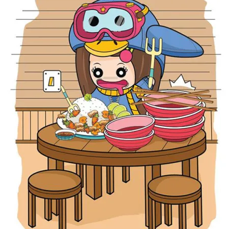 ห้ามซ้อนชามเวลากินข้าว