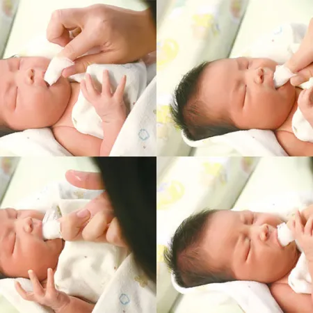 วิธีเช็ดปากลูกน้อย